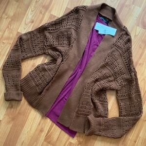 NY & Company Knit Brown Cardigan Sweater | NWT NEW